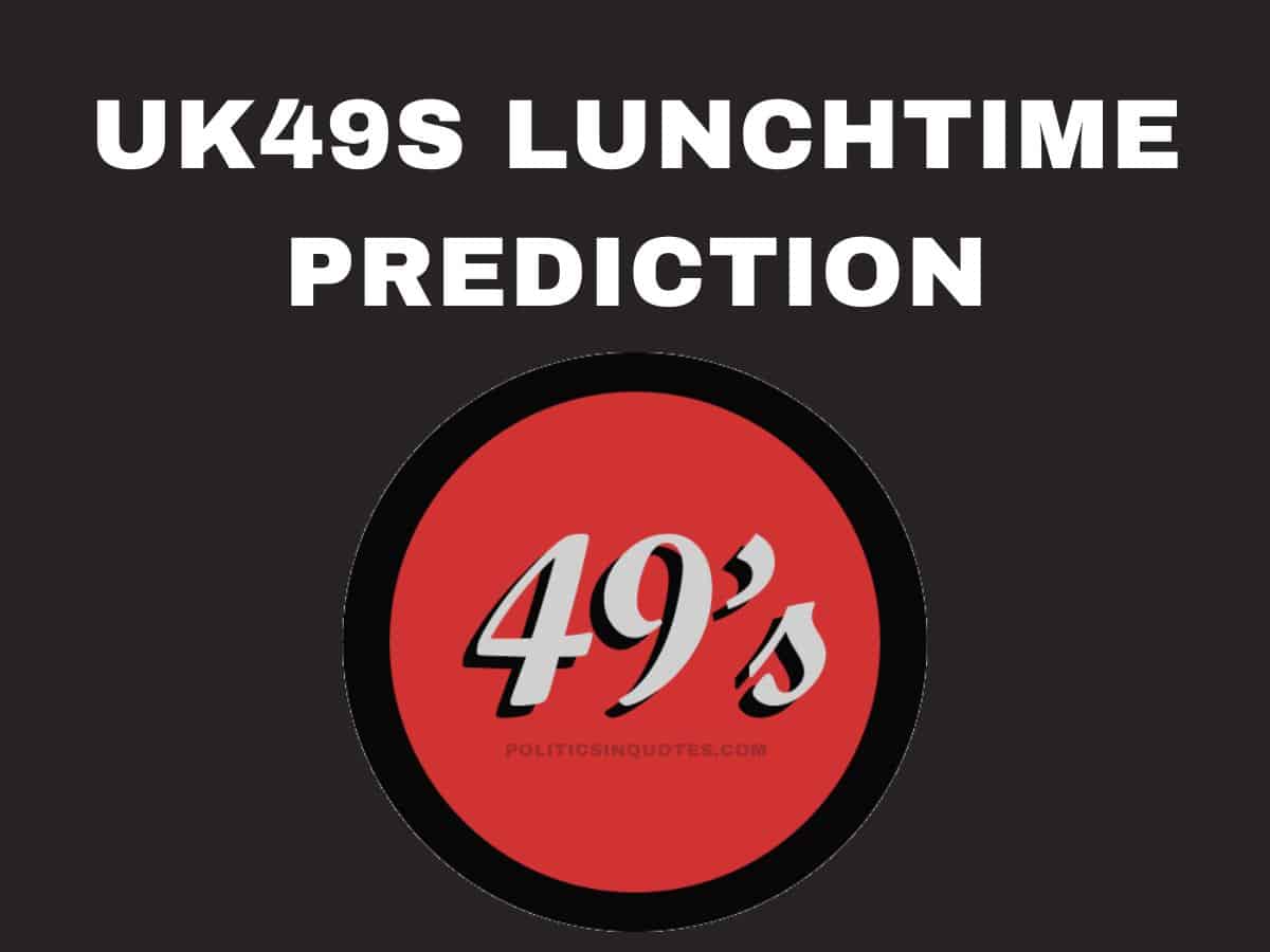 UK 49s Lunchtime Prediction Saturday 11 November 2023