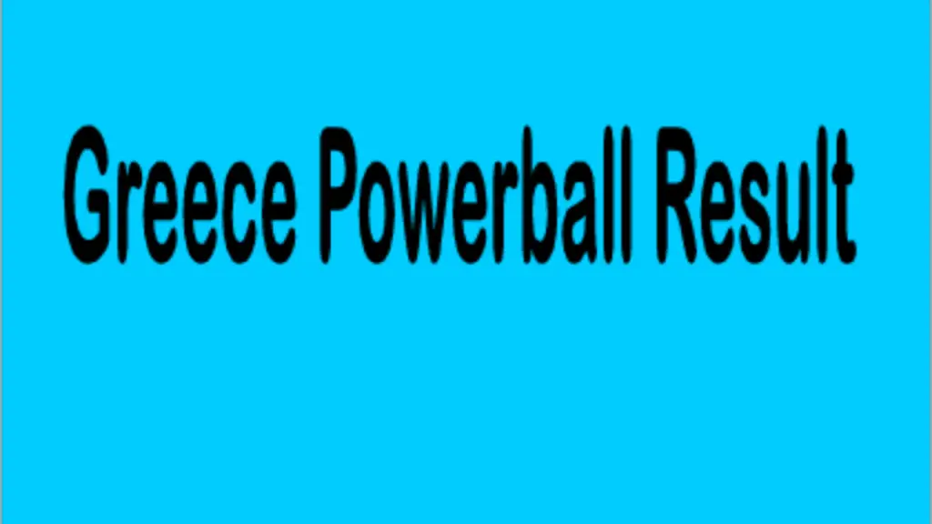 Greece PowerBall Results, Tuesday, February 1, 2024